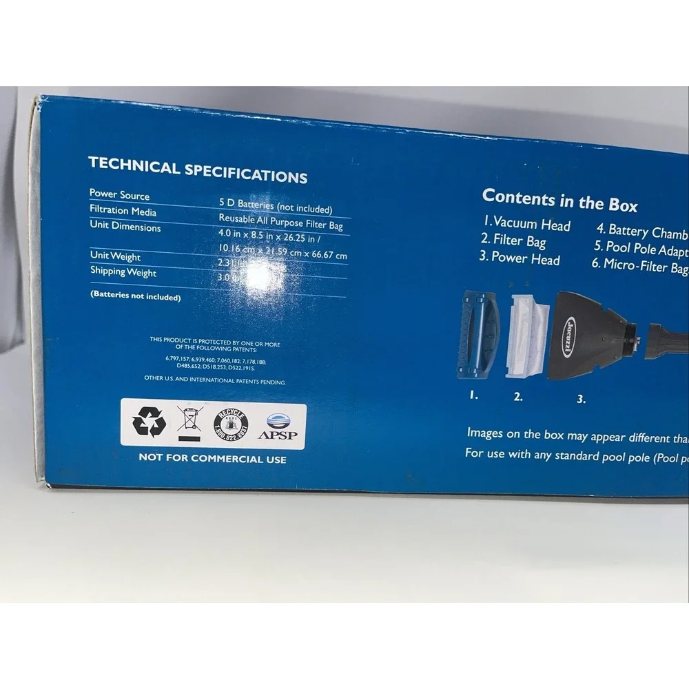 Jacuzzi JPV100 Professional Grade Pool and Spa Vacuum Cordless Cleaner NIB‎
